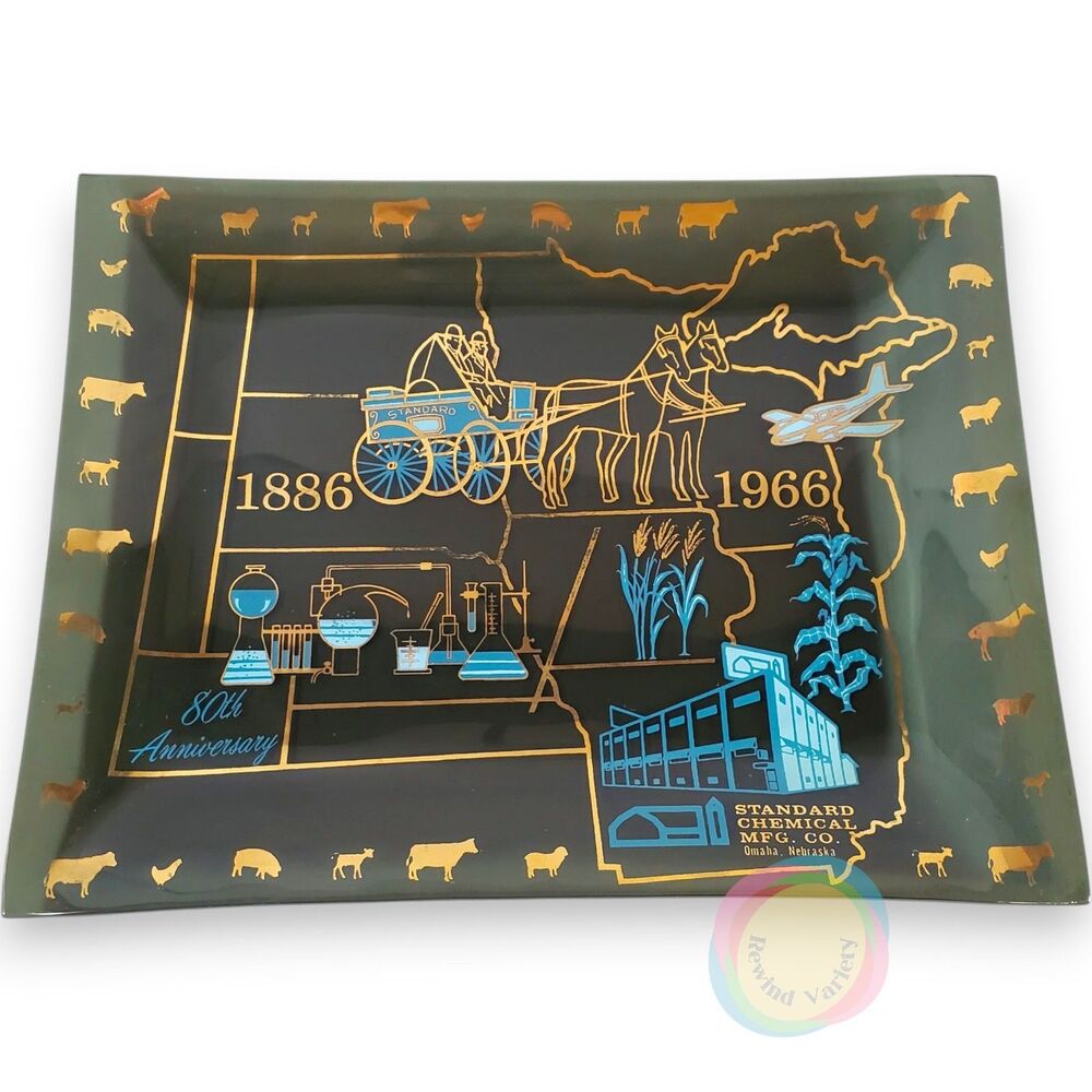Vintage 1966 Houze Art Glass Standard Chemical Tray